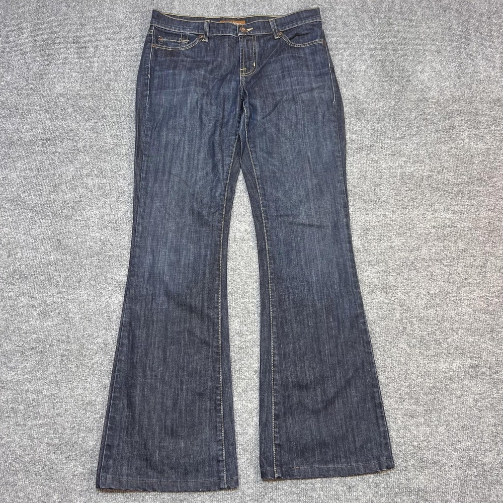 David Kahn Jeans Womens 28 Blue Dark Wash Mid Rise Flare Stretch Denim USA